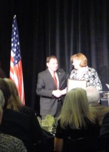 Nicole Toomey Davis with Utah Governor Herbert