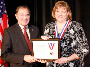Nicole Toomey Davis and Governor Herbert