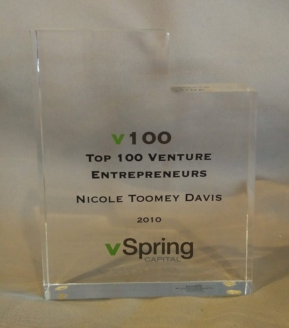 vSpring Top 100 Venture Entrepreneurs 2010 Nicole Toomey Davis