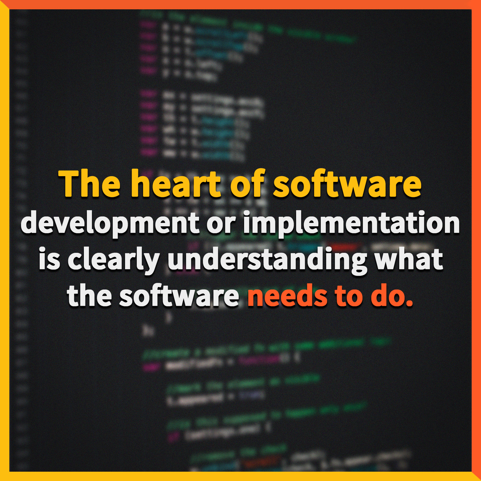 what does the software need to do